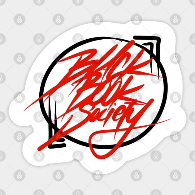 Red drip Sticker by Black Book Society